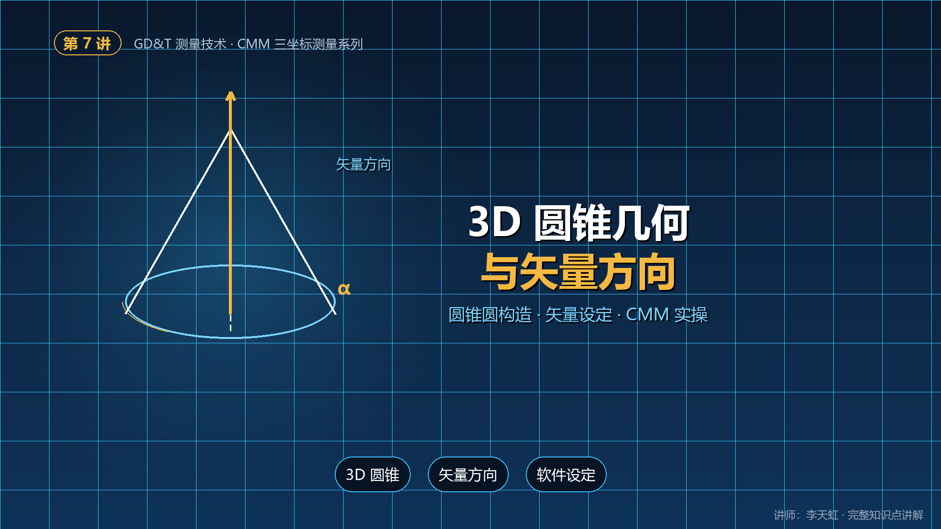 GD&T测量技术的高级应用--构造圆锥圆_三维空间圆锥几何
